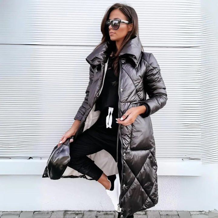 Victoria - Long Quilted Parka with Fleece Lining