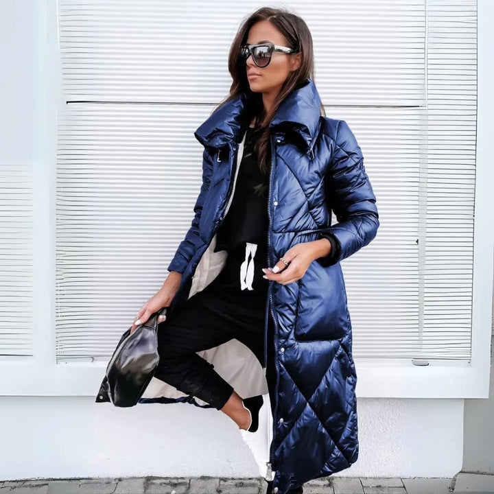 Victoria - Long Quilted Parka with Fleece Lining